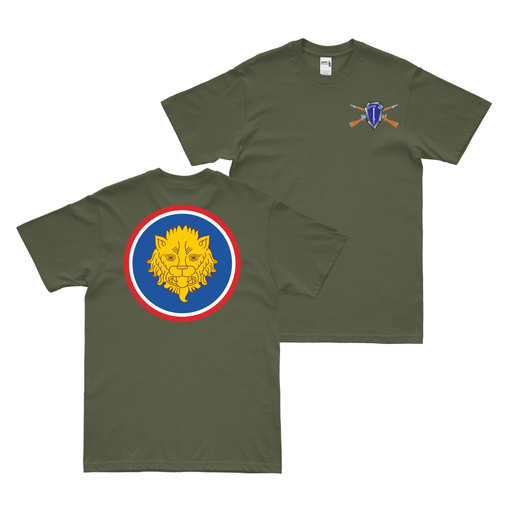 Double-Sided 106th Infantry Division T-Shirt Tactically Acquired Small Military Green 