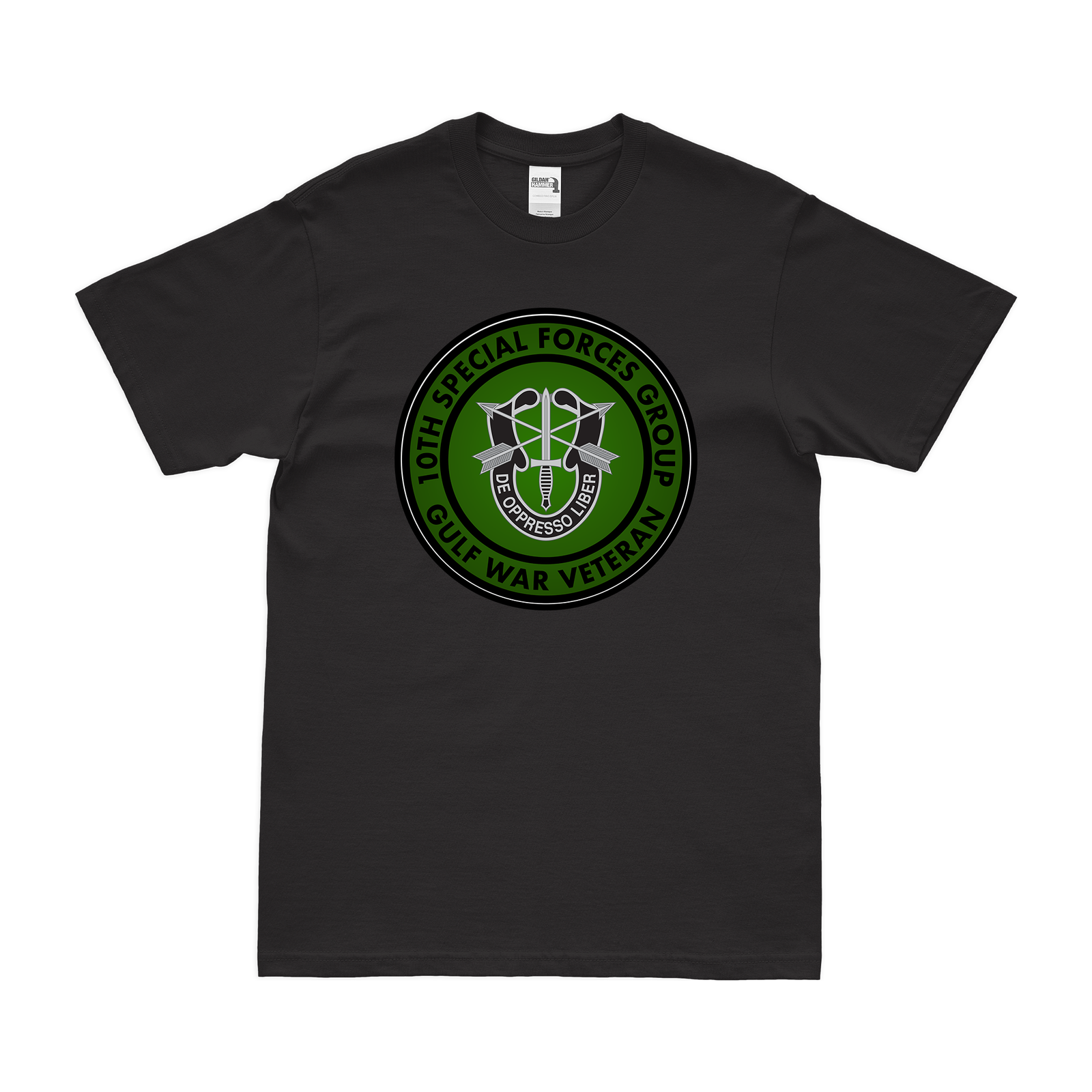 10th Special Forces Group (10th SFG) Gulf War Veteran T-Shirt Tactically Acquired Black Small 