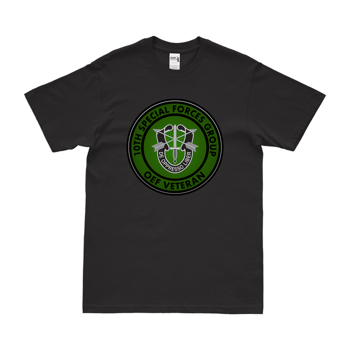 10th Special Forces Group (10th SFG) OEF Veteran T-Shirt Tactically Acquired Black Small 