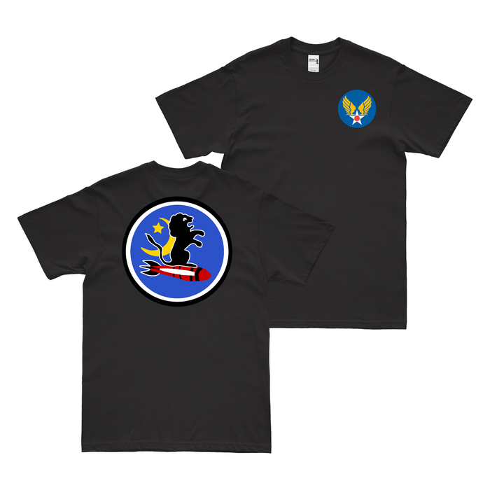 Double-Sided 10th Bombardment Squadron WW2 AAF T-Shirt Tactically Acquired Black Small 