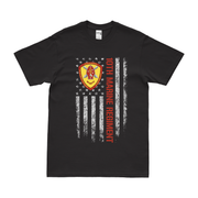 10th Marine Regiment American Flag T-Shirt Tactically Acquired Black Small 
