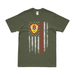 10th Marine Regiment American Flag T-Shirt Tactically Acquired Military Green Small 