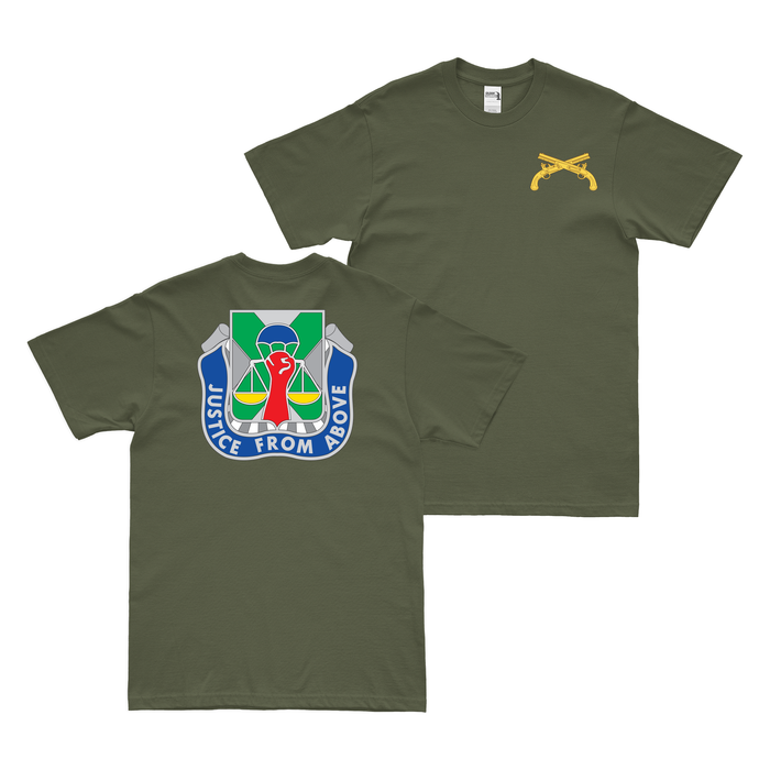 Double-Sided 10th Military Police Battalion T-Shirt Tactically Acquired Military Green Small 