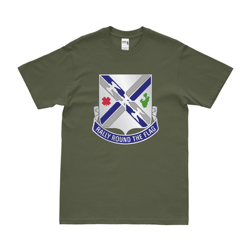 U.S. Army 115th Infantry Regiment Unit Logo Emblem T-Shirt Tactically Acquired Military Green Clean Small