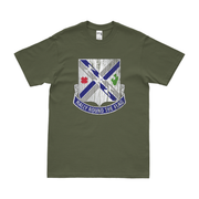 U.S. Army 115th Infantry Regiment Unit Logo Emblem T-Shirt Tactically Acquired Military Green Distressed Small
