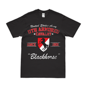 11th ACR Since 1901 'Blackhorse' Legacy Tribute T-Shirt Tactically Acquired Black Distressed Small