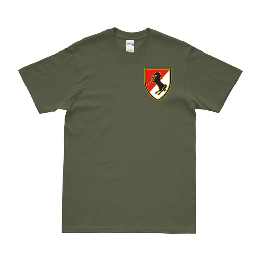 11th ACR CSIB Left Chest Emblem T-Shirt Tactically Acquired Military Green Small 