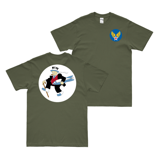 Double-Sided 11th Bombardment Squadron WW2 T-Shirt Tactically Acquired Military Green Small 