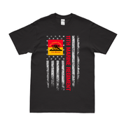 11th Marine Regiment American Flag T-Shirt Tactically Acquired Black Small 