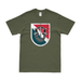 11th Special Forces Group (11th SFG) Beret Flash T-Shirt Tactically Acquired Military Green Distressed Small