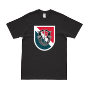 11th Special Forces Group (11th SFG) Beret Flash T-Shirt Tactically Acquired Black Clean Small