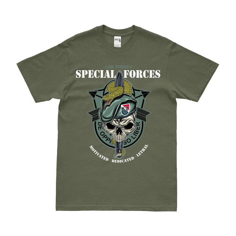 11th Special Forces Group (11th SFG) Snake Eaters Skull T-Shirt
