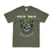 11th Special Forces Group (11th SFG) Snake Eaters Skull T-Shirt Tactically Acquired Small Military Green 