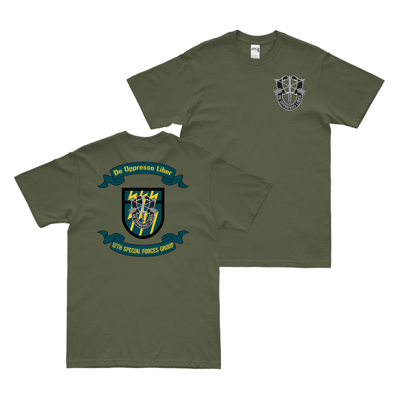 Double-Sided 12th Special Forces Group (12th SFG) Scroll T-Shirt