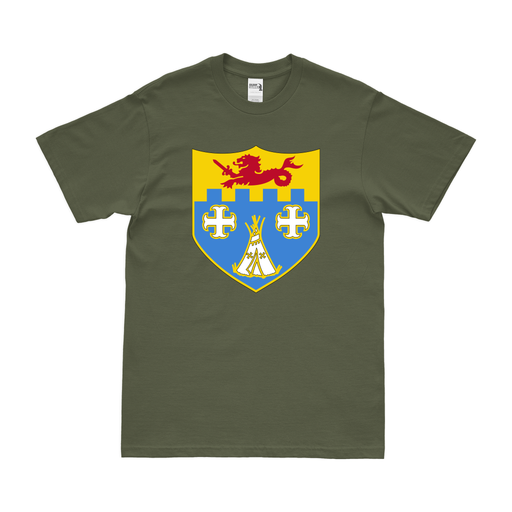 U.S. Army 12th Infantry Regiment Unit Logo Emblem T-Shirt Tactically Acquired Military Green Clean Small