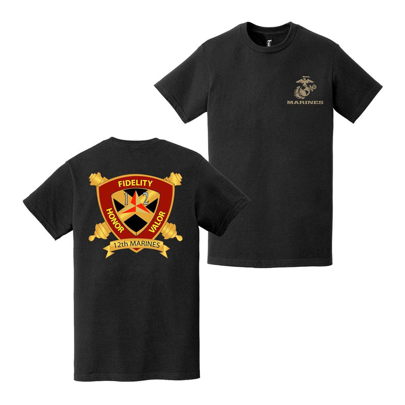 Double-Sided 12th Marine Regiment Logo T-Shirt