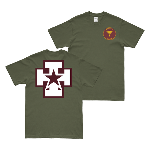 Double-Sided 139th Medical Brigade T-Shirt Tactically Acquired Military Green Small 