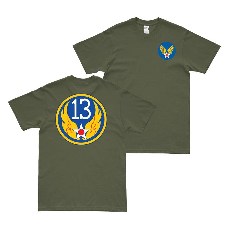 Double-Sided Thirteenth Air Force USAAF WW2 T-Shirt