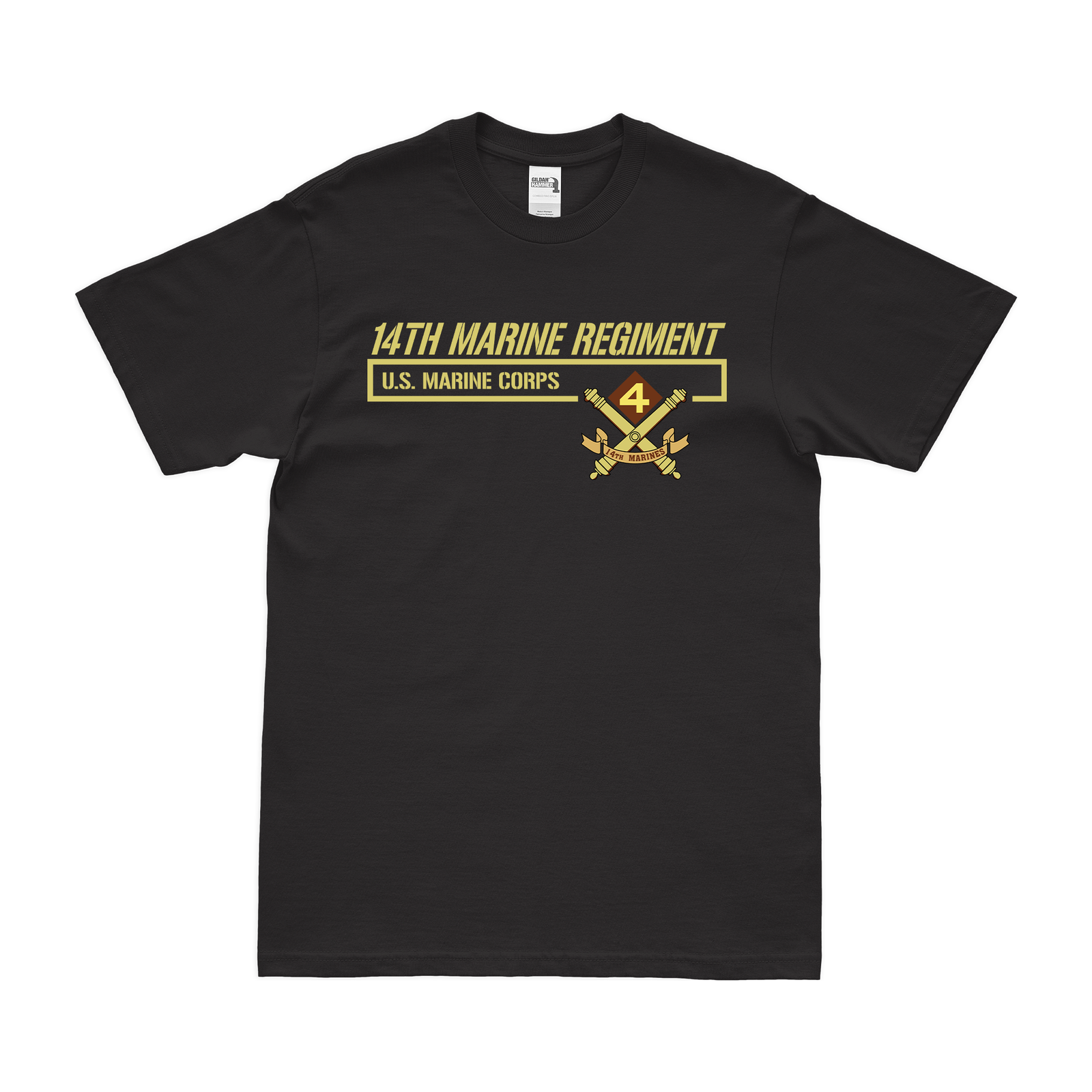 14th Marine Regiment Motto T-Shirt Tactically Acquired Black Small 