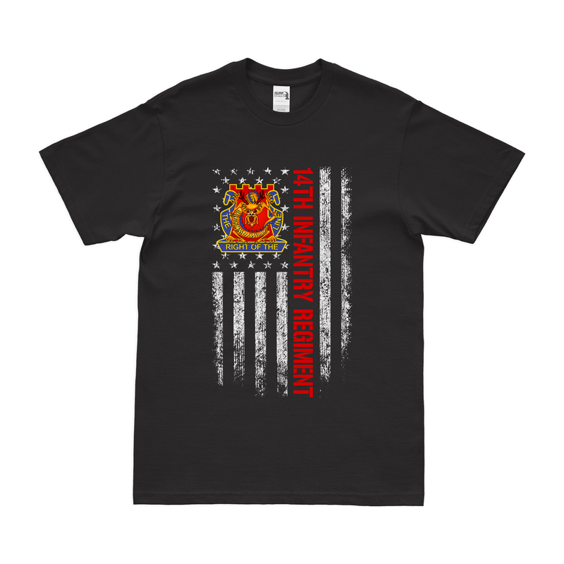 14th Infantry Regiment American Flag T-Shirt