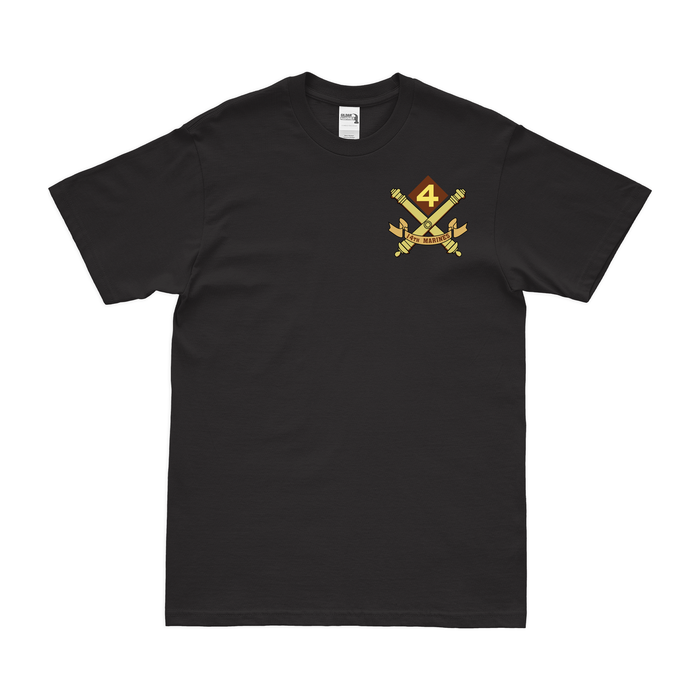 14th Marine Regiment Left Chest Emblem T-Shirt Tactically Acquired Black Small 