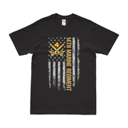 14th Marine Regiment American Flag T-Shirt Tactically Acquired Black Small 