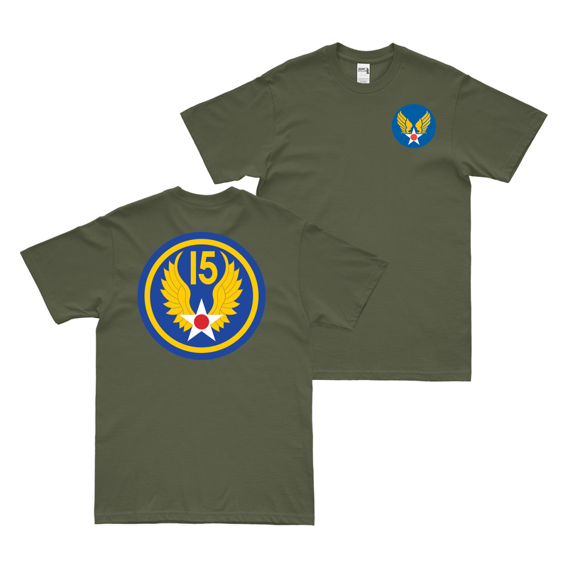 Double-Sided Fifteenth Air Force USAAF WW2 T-Shirt