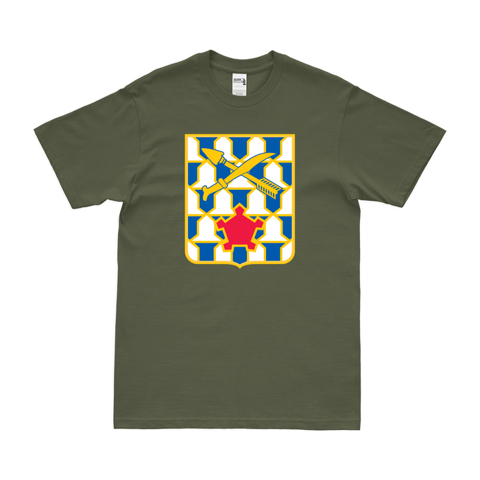 U.S. Army 16th Infantry Regiment Unit Logo Emblem T-Shirt Tactically Acquired Military Green Clean Small