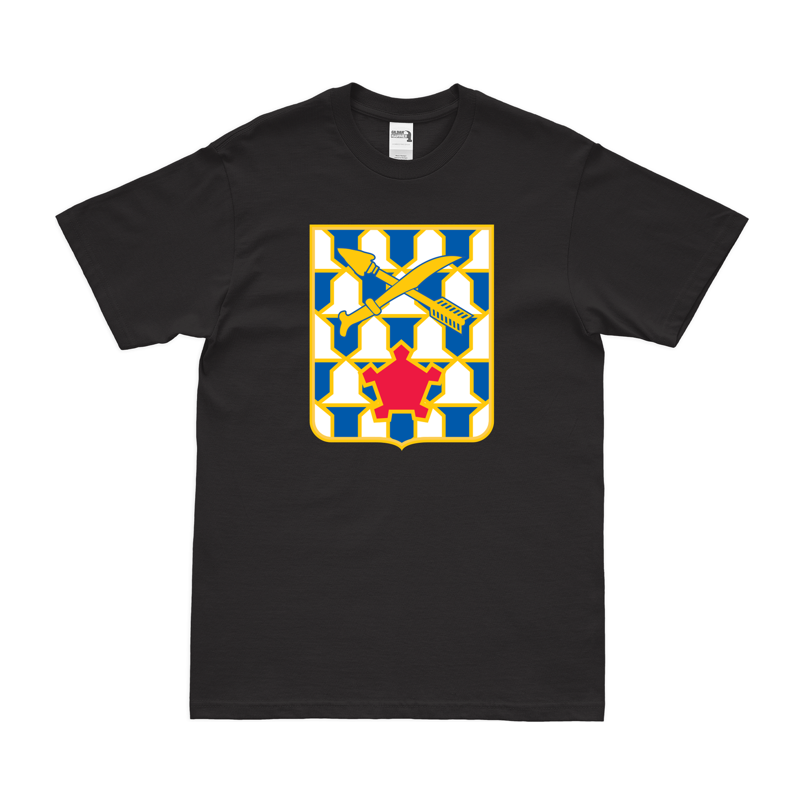 U.S. Army 16th Infantry Regiment Unit Logo Emblem T-Shirt Tactically Acquired Black Clean Small