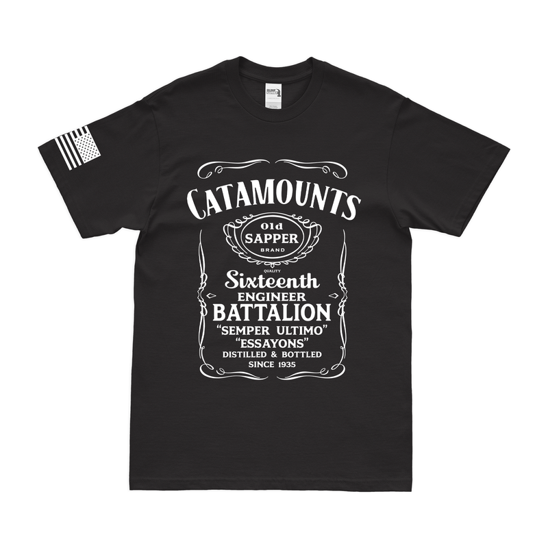 16th Engineer Battalion Whiskey Label T-Shirt
