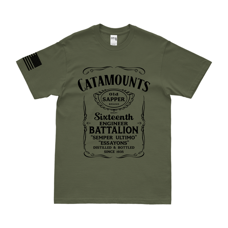 16th Engineer Battalion Whiskey Label T-Shirt