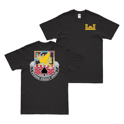 Double-Sided 172nd Engineer Battalion T-Shirt Tactically Acquired Black Small 