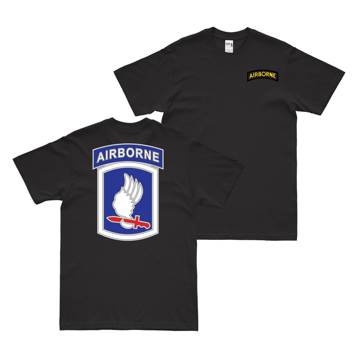 Double-Sided 173rd Airborne Brigade T-Shirt Tactically Acquired Black Small 