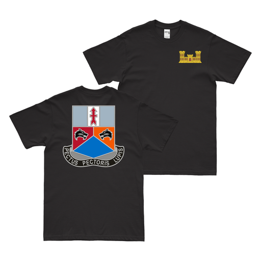 Double-Sided 173rd Engineer Battalion T-Shirt Tactically Acquired Black Small 