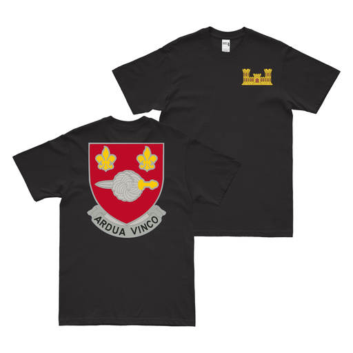 Double-Sided 176th Engineer Battalion T-Shirt Tactically Acquired Black Small 