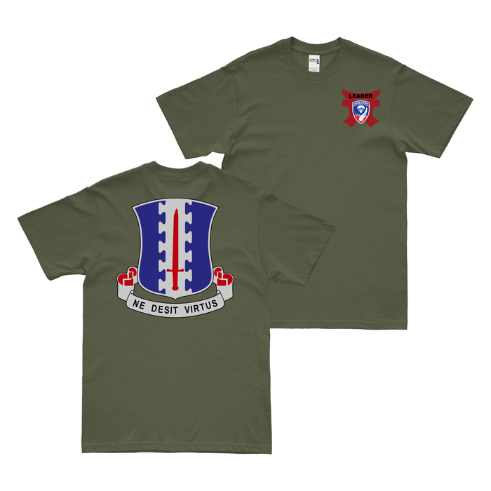 Double-Sided 1-187 Infantry Regiment Emblem T-Shirt Tactically Acquired Military Green Leader Tori Small