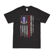 187th Infantry Regiment 'Rakkasans' American Flag T-Shirt Tactically Acquired Black Small 