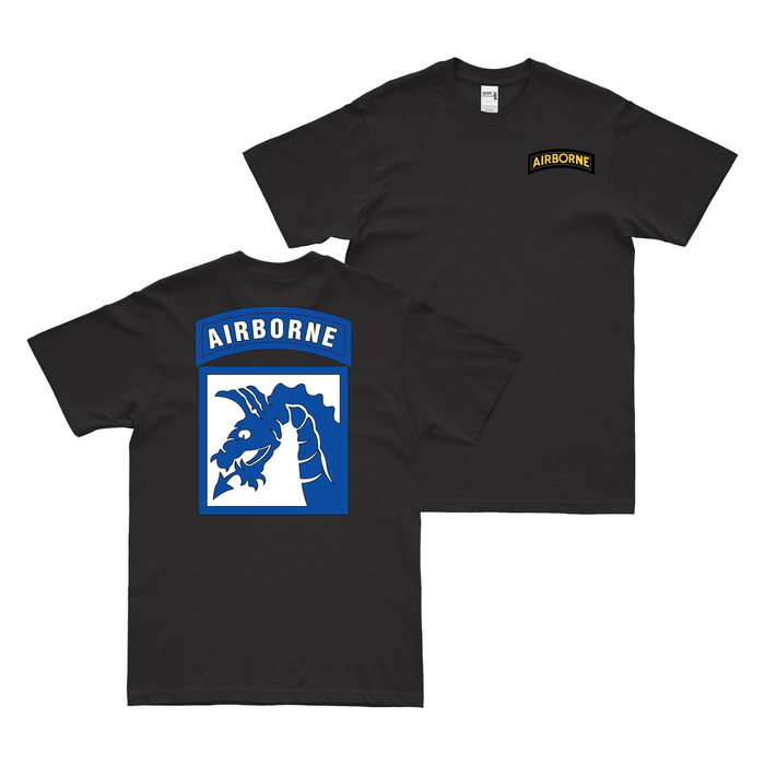 Double-Sided 18th Airborne Corps T-Shirt Tactically Acquired Black Small 