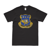 U.S. Army 19th Infantry Regiment Unit Logo Emblem T-Shirt Tactically Acquired Black Distressed Small