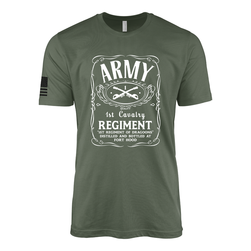 1st Cavalry Regiment Whiskey Label T-Shirt