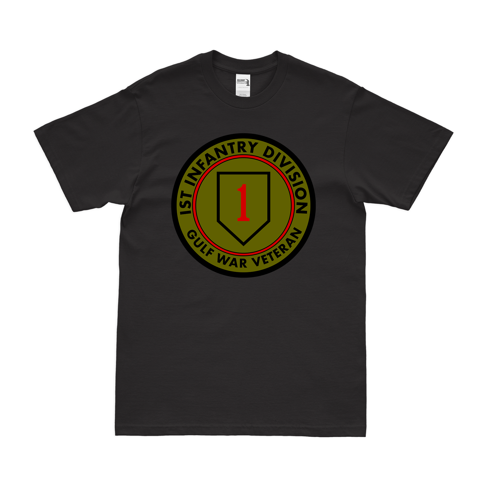1st Infantry Division Gulf War Veteran Emblem T-Shirt Tactically Acquired Small Black 