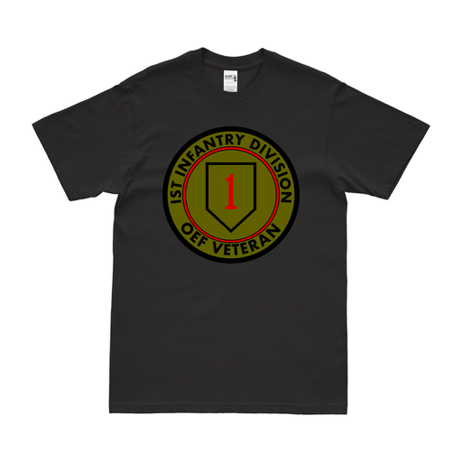 1st Infantry Division OEF Veteran Emblem T-Shirt Tactically Acquired Small Black 