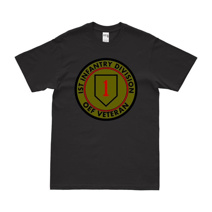 1st Infantry Division OEF Veteran Emblem T-Shirt Tactically Acquired Small Black 