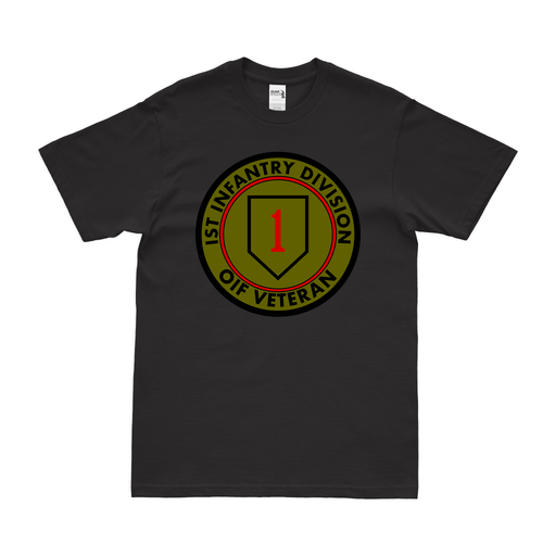 1st Infantry Division OIF Veteran Emblem T-Shirt Tactically Acquired Small Black 