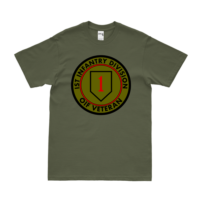 1st Infantry Division OIF Veteran Emblem T-Shirt Tactically Acquired Small Military Green 