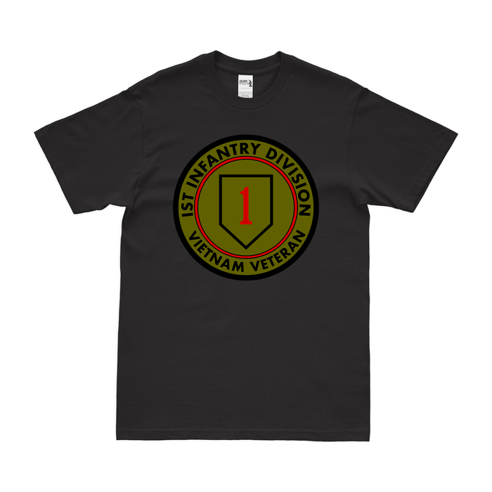 1st Infantry Division Vietnam Veteran Emblem T-Shirt Tactically Acquired Small Black 