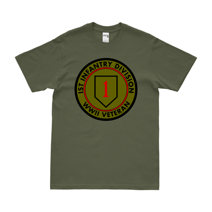 1st Infantry Division WWII Veteran Emblem T-Shirt Tactically Acquired Small Military Green 