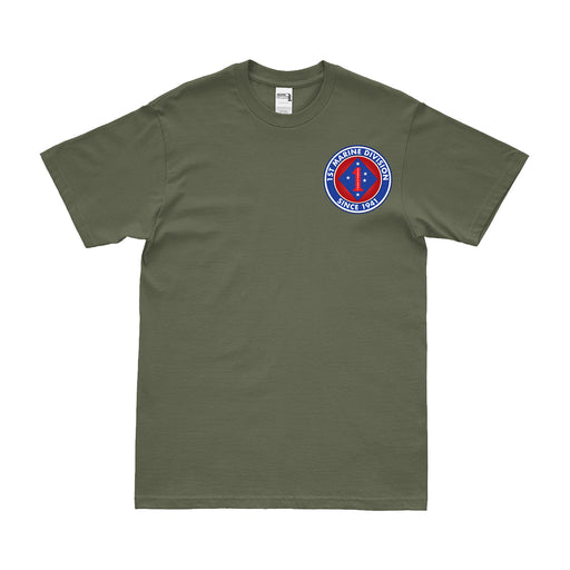 1st Marine Division Since 1941 Left Chest Emblem T-Shirt Tactically Acquired Small Military Green 