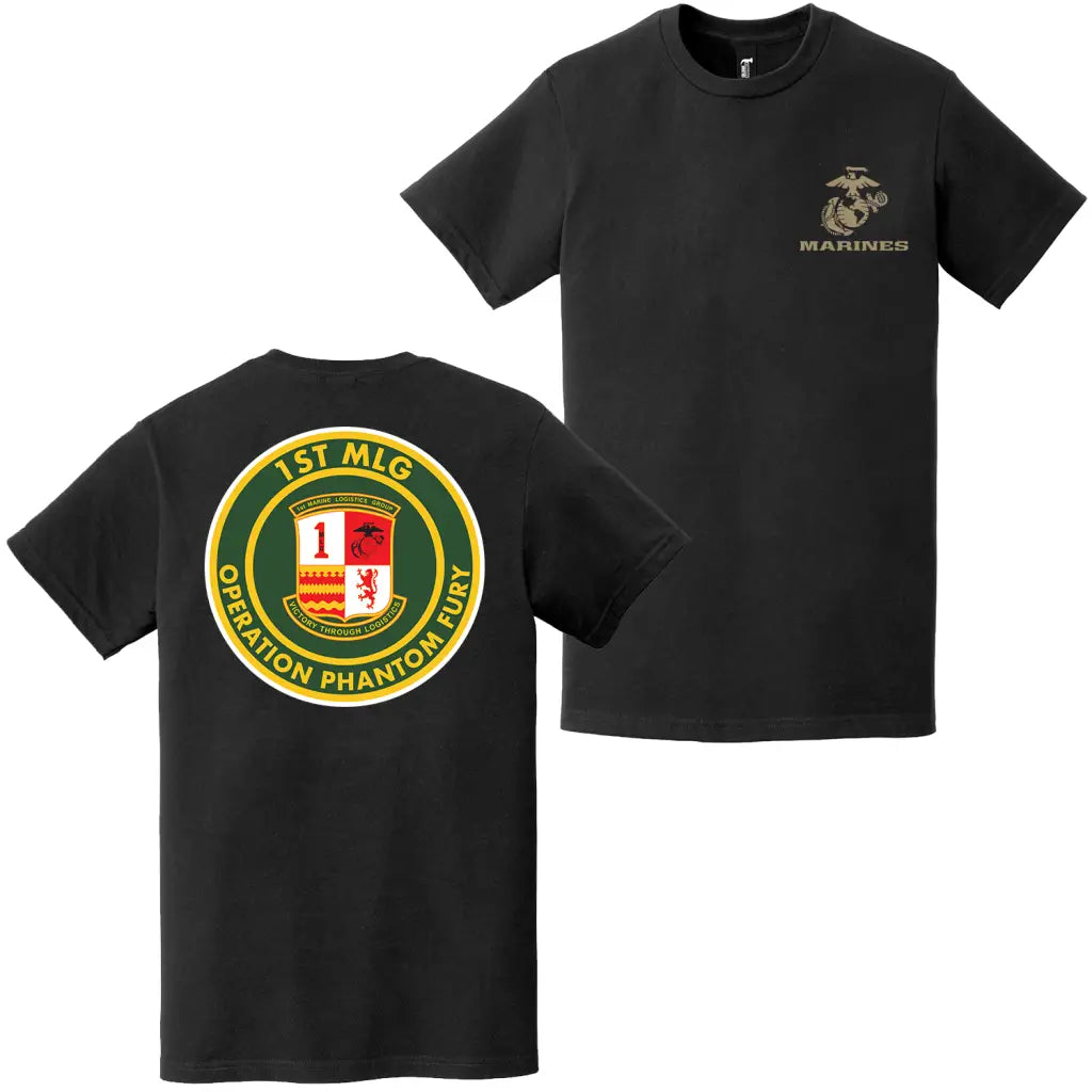Double-Sided 1st MLG Operation Phantom Fury T-Shirt Tactically Acquired   