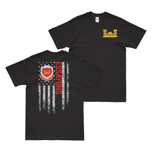 Double-Sided Corps of Engineers Essayons Motto T-Shirt